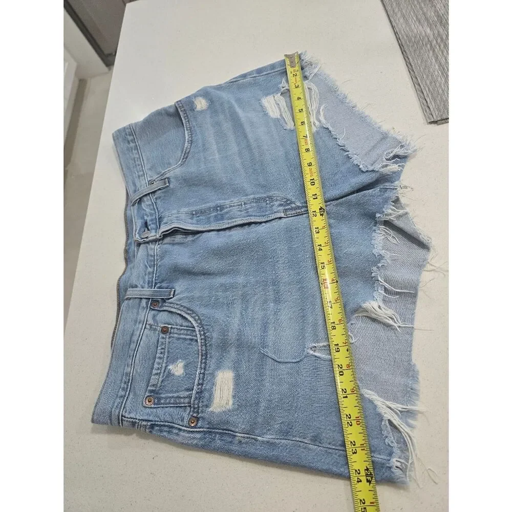 Light Blue Distressed Denim Women's Shorts. Great Condition.